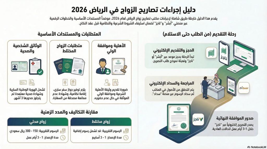 مكتب تصاريح زواج الرياض - دليل 2026
