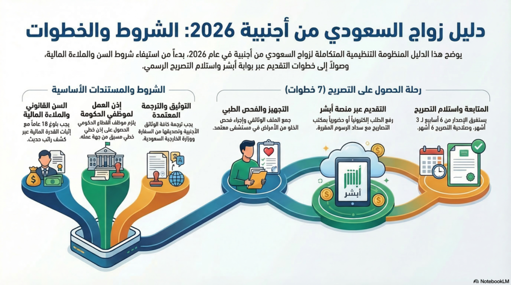 شروط زواج السعودي من أجنبية 2026