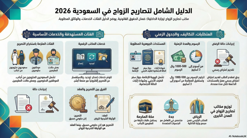 مكتب تصاريح زواج السعودية 2026 - دليل شامل