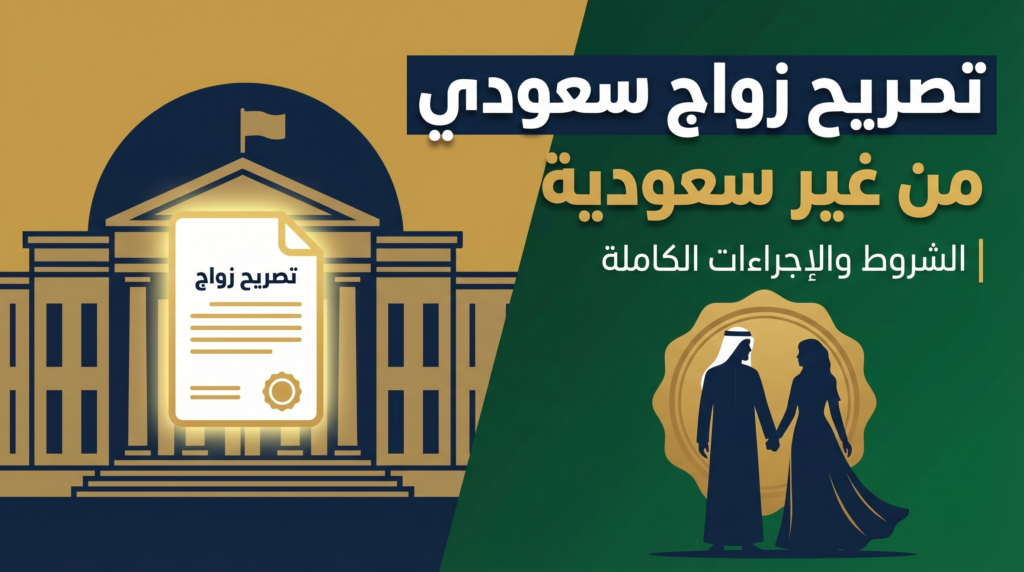 خطوات استخراج تصريح زواج سعودي من غير سعودية عبر منصة أبشر 2026.
