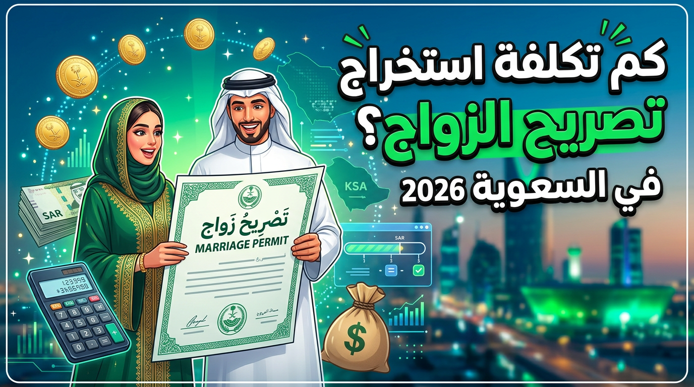 رسوم استخراج تصريح زواج في السعودية 2026.